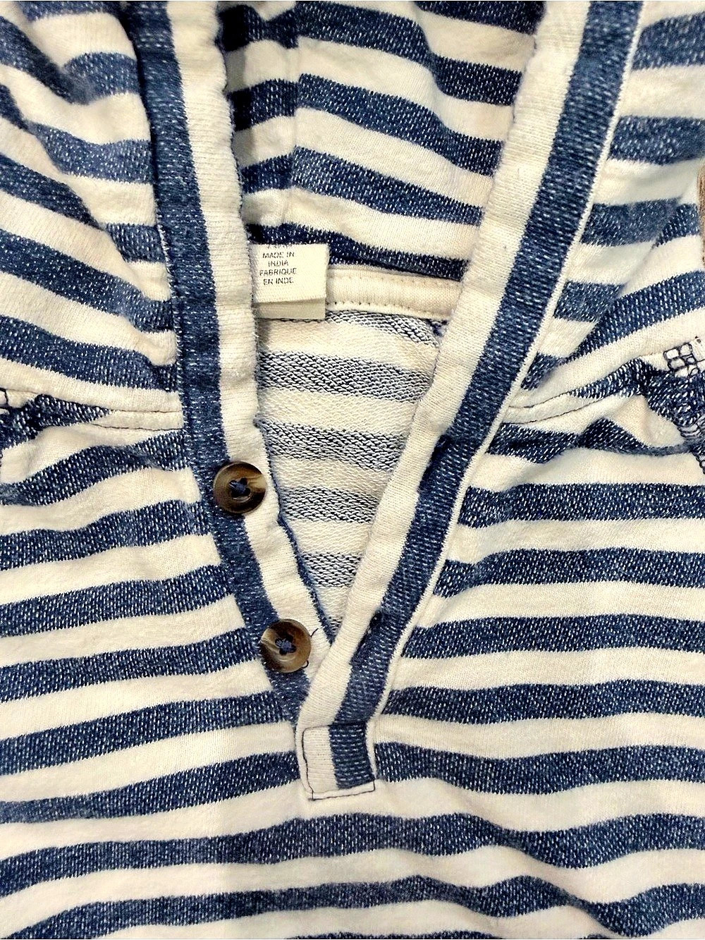 Tucker + Tate Baby Striped Hoodie Sweatshirt Blue & White 18M - Picture 5 of 6